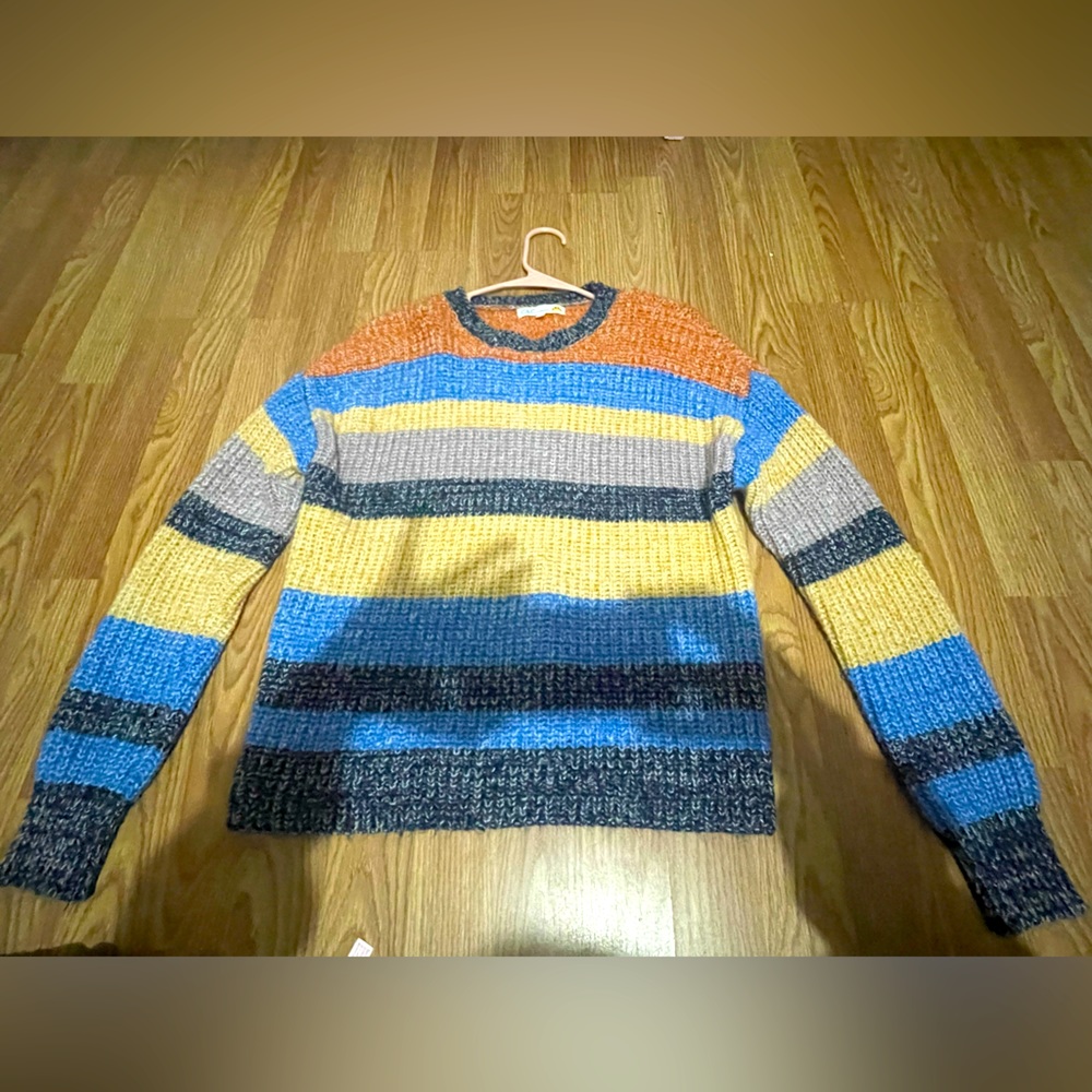 C&Ccalifornia Blue and Orange Sweater